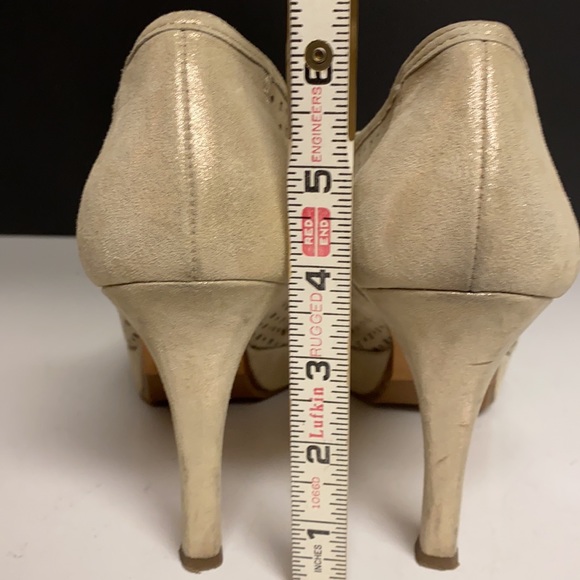 Paul Green Cream Sparkling Heeled Slip On Shoes Size 8 - Picture 13 of 17